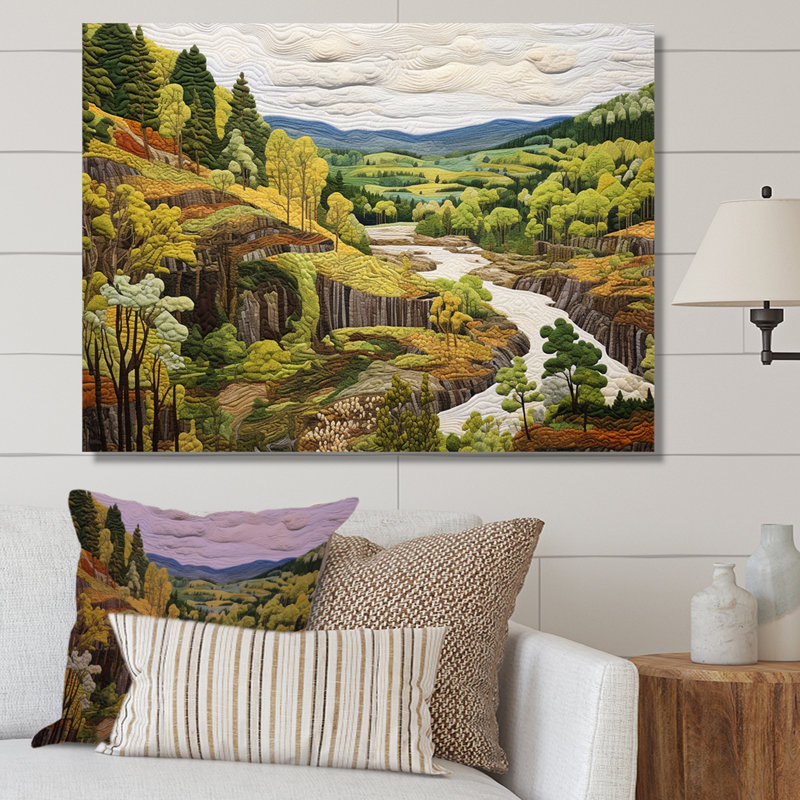 «Green Wondering Pastoral Harmony» sur impression sur toile, Toile tendue, H 24 po x l 32 po