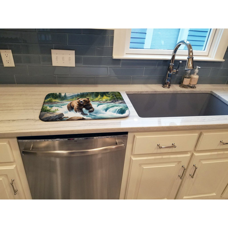 Tapis de séchage Alaskan Wilderness Grizzly Bear