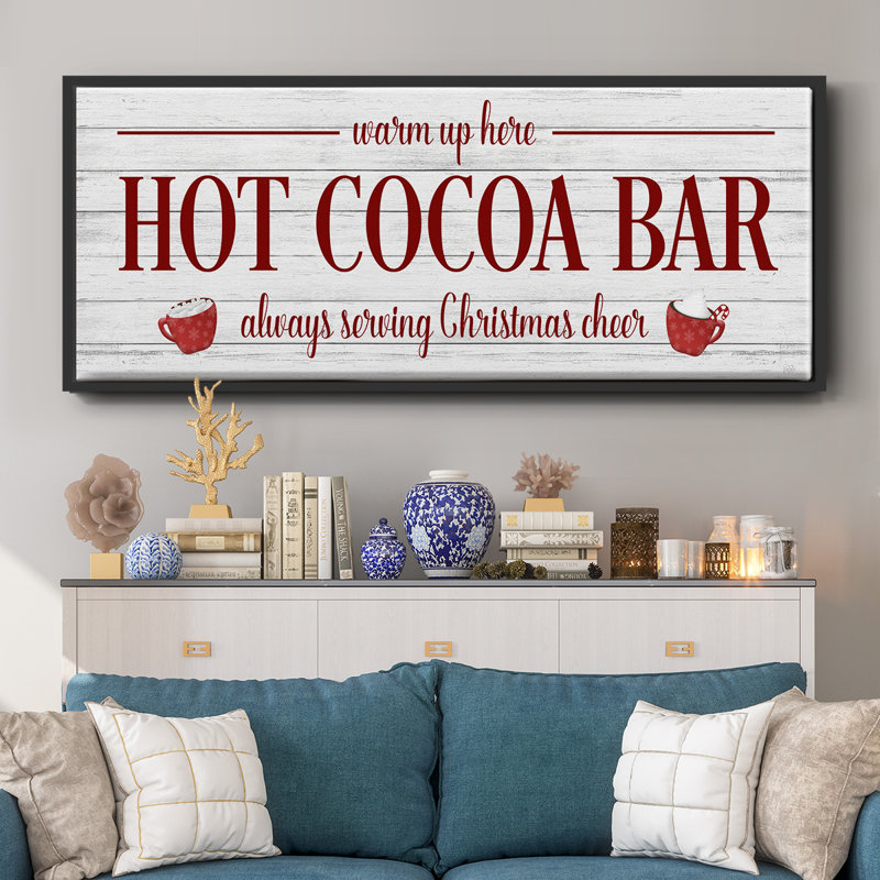 Hot Cocoa Bar - toile encadrée, H 20 po x l 50 po