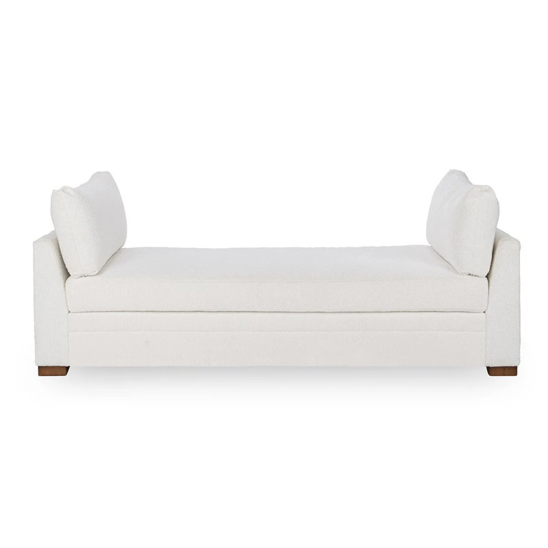 Upholstered Daybed, Rise White  Performance Upholstery