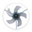 Ventilateurs de plafond avec lumières à DEL à intensité variable, installation intégrée de ventilateurs de plafond minces et modernes (bleu)
