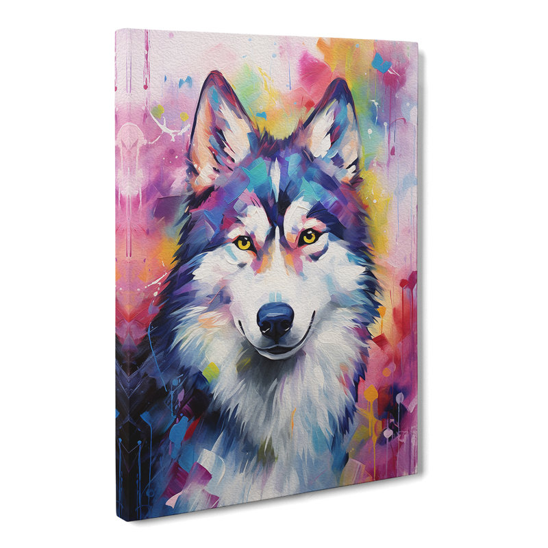 Husky Impressionism - Wrapped Canvas, 50cm H x 35cm W x 3cm D