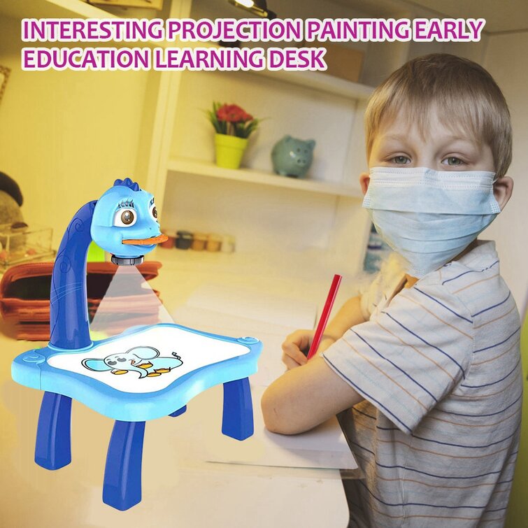 Kids Projector Drawing Table Painting Board Desk Multifunctional Writing  Arts Crafts Educational Projection Machine Drawing Toy