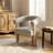 Mamanbai Modern Barrel Back Accent Chair with Solid Wood Three-Leg Frame-2050807021