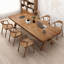 Bureau rectangulaire en bois massif brun noisette-108898105
