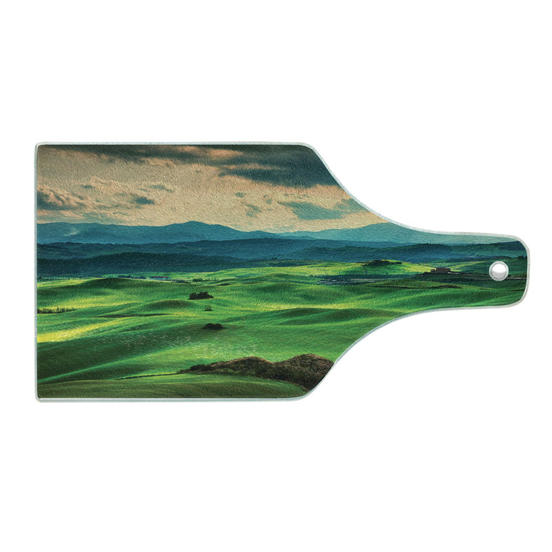 Planche à découper en verre trempé Ambesonne Spring Green Rolls Hills