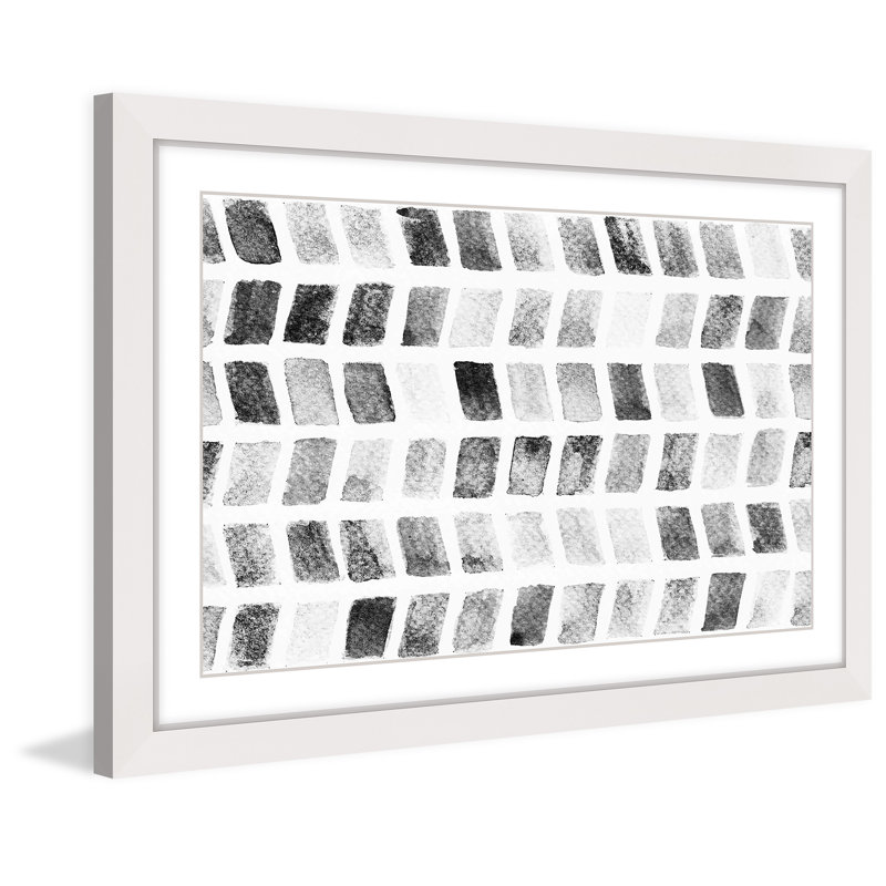 " Jumping Continuation " by Marmont Hill, White Framed, 30" H x 45" W x 1.5" D