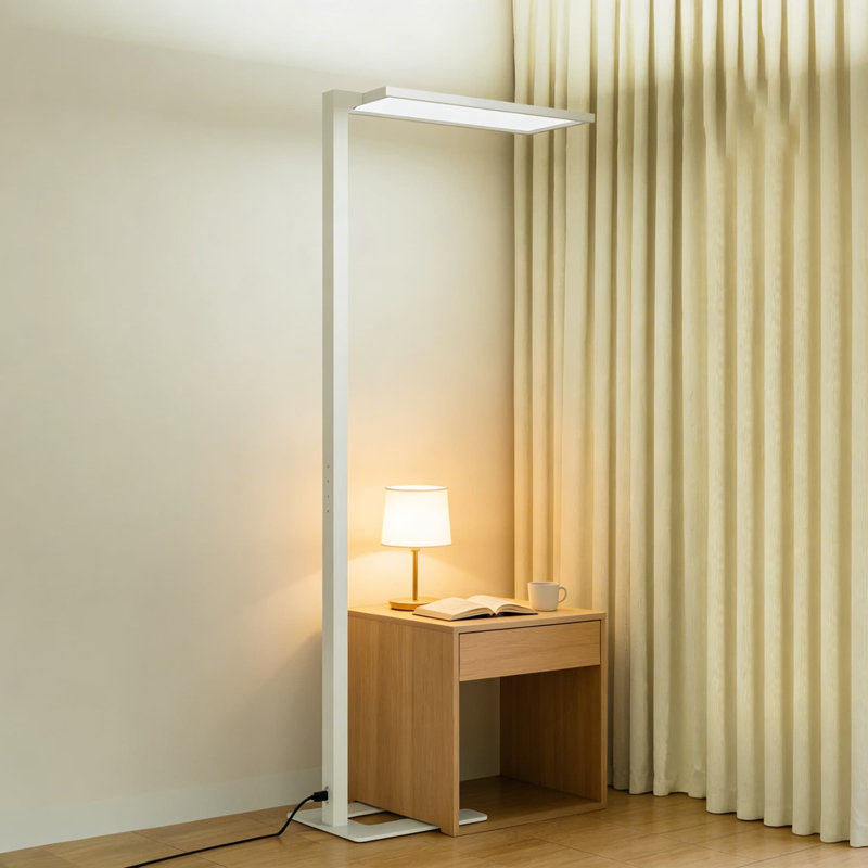 Lampe sur pied à double source DEL 16500LM Honeywell avec capteur intelligent, lumière du jour naturelle 4000K, éclairage permanent à intensité variable pour le bureau à domicile, le salon et la chambre à coucher