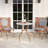 27.5'' Outdoor Bistro Table PE Rattan Round Patio Side Table w/ Heavy Duty Metal Frame
