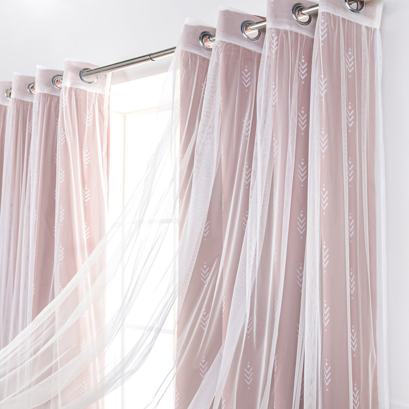 Rideau obscurcissant en polyester Kariyah, L 52 po x L 84 po, Châtaignier