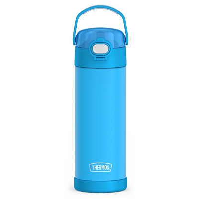 16 oz Bouteille d'eau en acier inoxydable avec bec verseur et couvercle verrouillable - bleu électrique Funtainer®