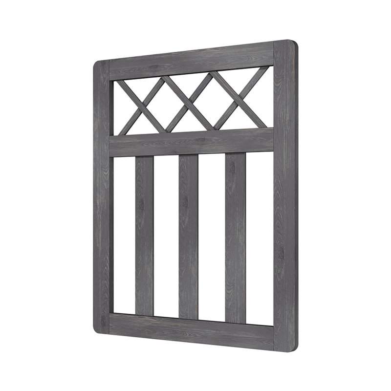 Towanna Wood Gate, Grey, 7.6 ft. H x 6.4 ft. W