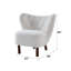 White Wingback Chair - Comfortable Seat And Back Elegant Soft Construction
