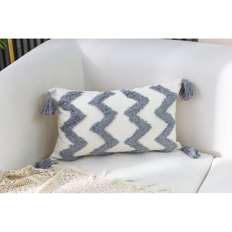 Housse de coussin Aveda, Gris, H 12 po x l 20 po