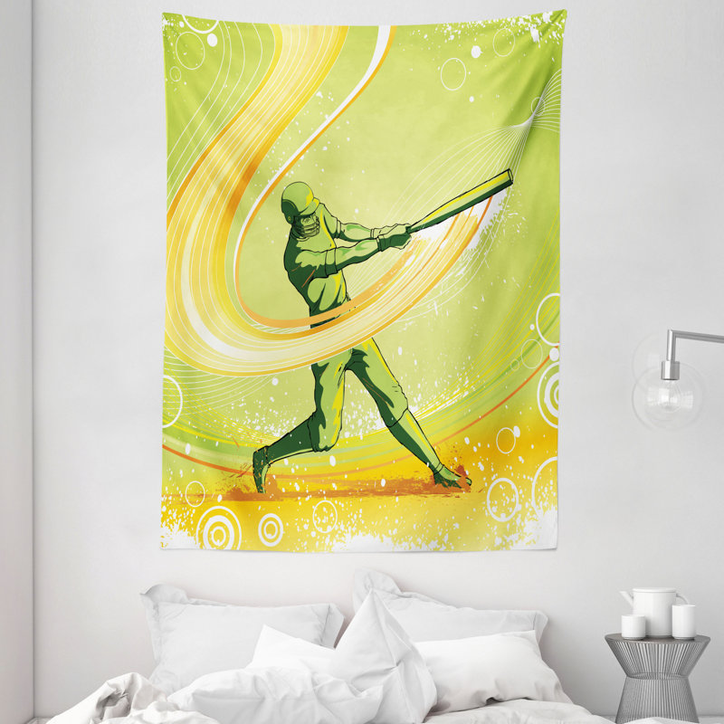 Tapisserie de baseball en polyester, H 80 po x l 60 po