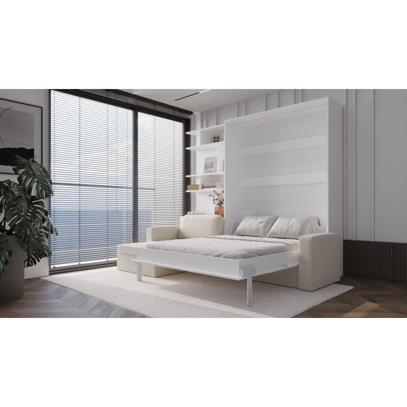 Neidelin Upholstered Bed, White/Cream