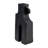 Abstract Sculptural Pottery Ecomix Flower Vase for Reading Nook - Decorative Accent with Tall Table Form and Woven Cane Detail for Entryway Styling - Black-557279679-538242790