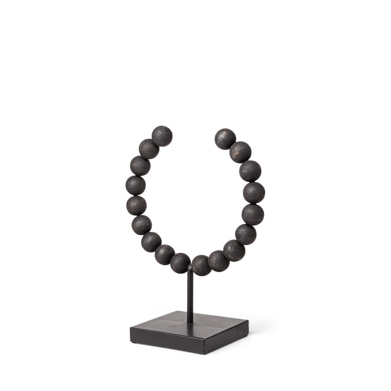 Sculpture Shira, H 11,6 po x l 9,4 po x P 4,5 po, Noir, noir, noir, noir