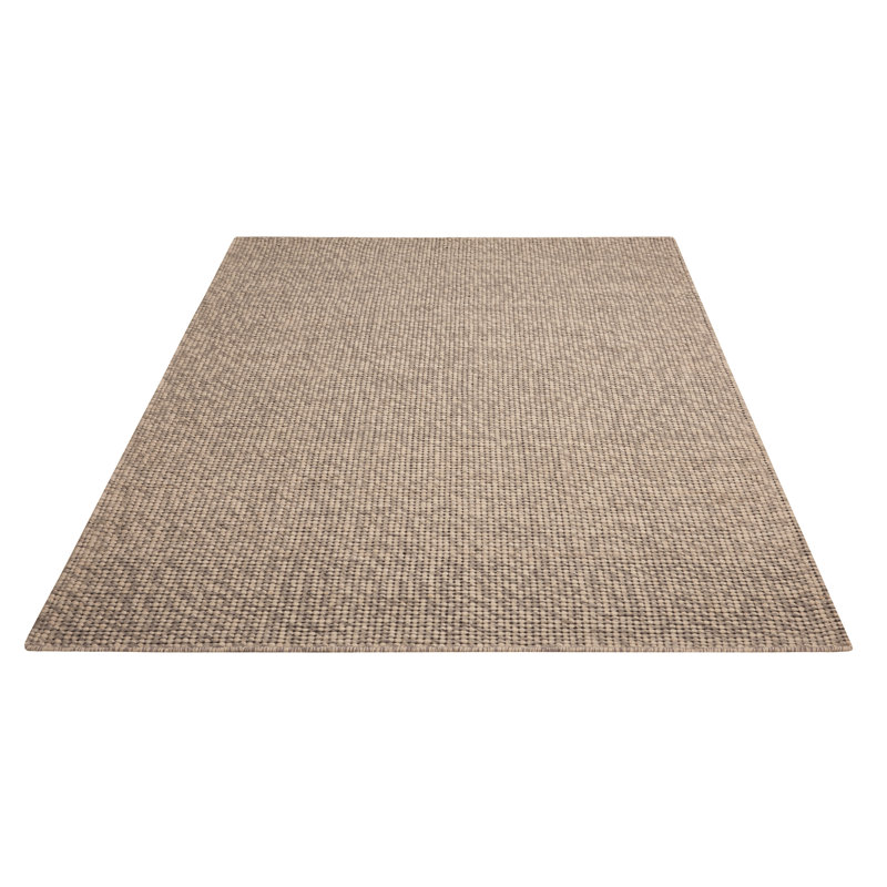 Tapis gris crocheté à la main Viviana, Rectangle 7 pi 9 po x 9 pi 9 po