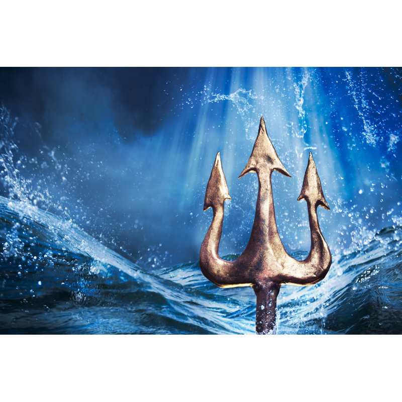 Trident With Stormy Ocean by Fergregory - Wrapped Canvas Print, 81cm H x 122cm W x 3.8cm D