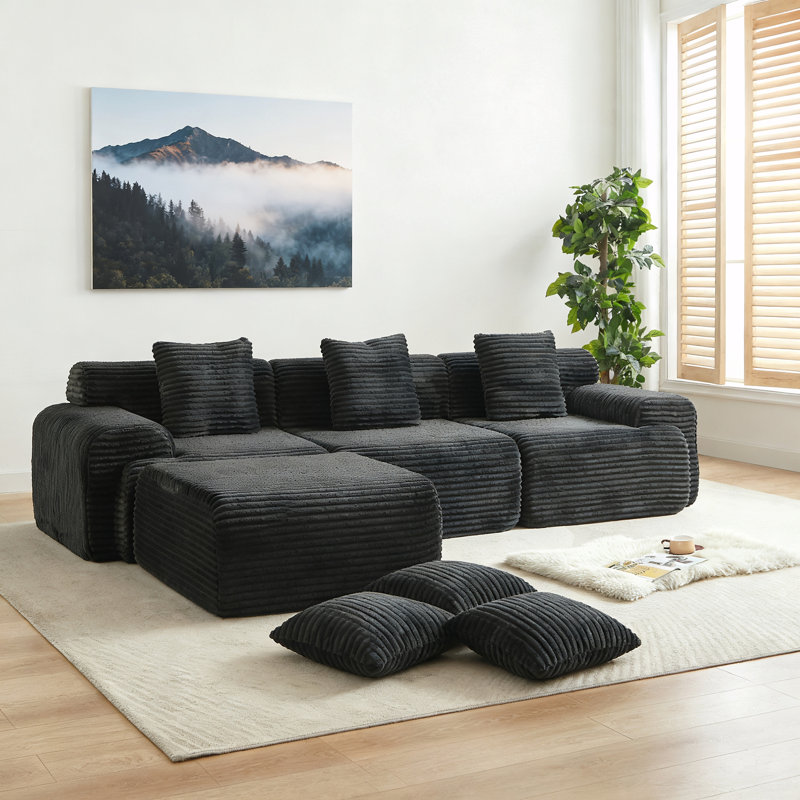 Canapé modulaire sans os, Noir