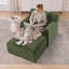 Chaise longue surdimensionnée en velours côtelé à compression sans os avec coussins et accoudoirs moelleux-1538307184