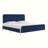Tallulah Platform Bed Frame with Upholstered Headboard, Navy-289036032