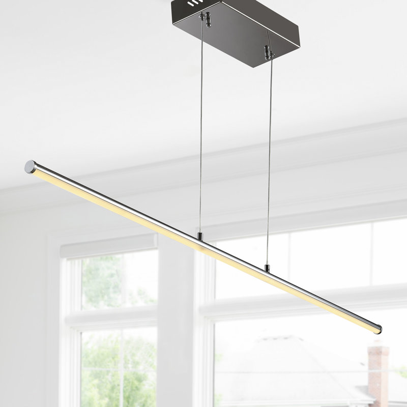 Denison 1 - Light LED Kitchen Island Pendant, Chrome