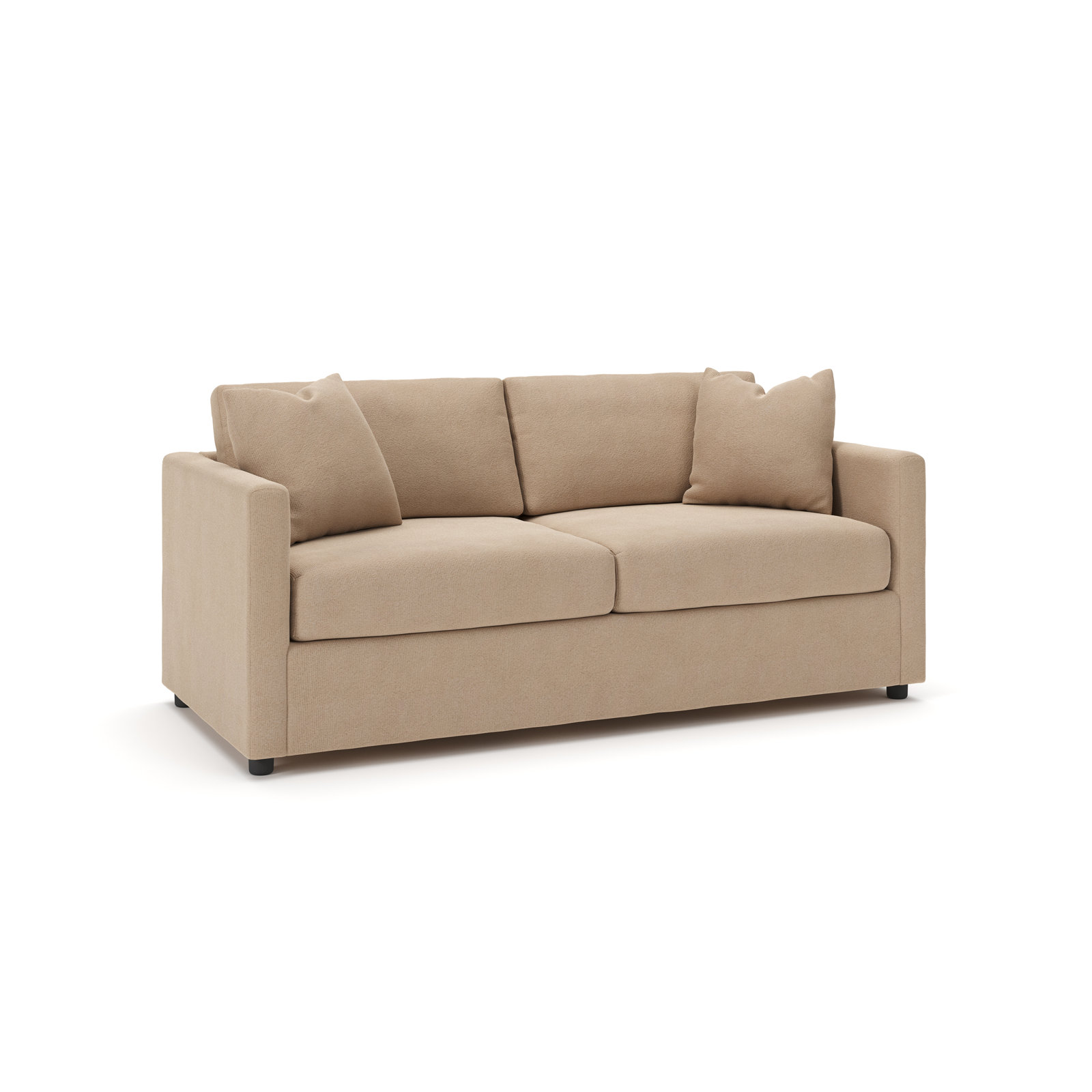 Godwin 75'' Upholstered Sleeper Sofa, Bella Toast Performance Velvet