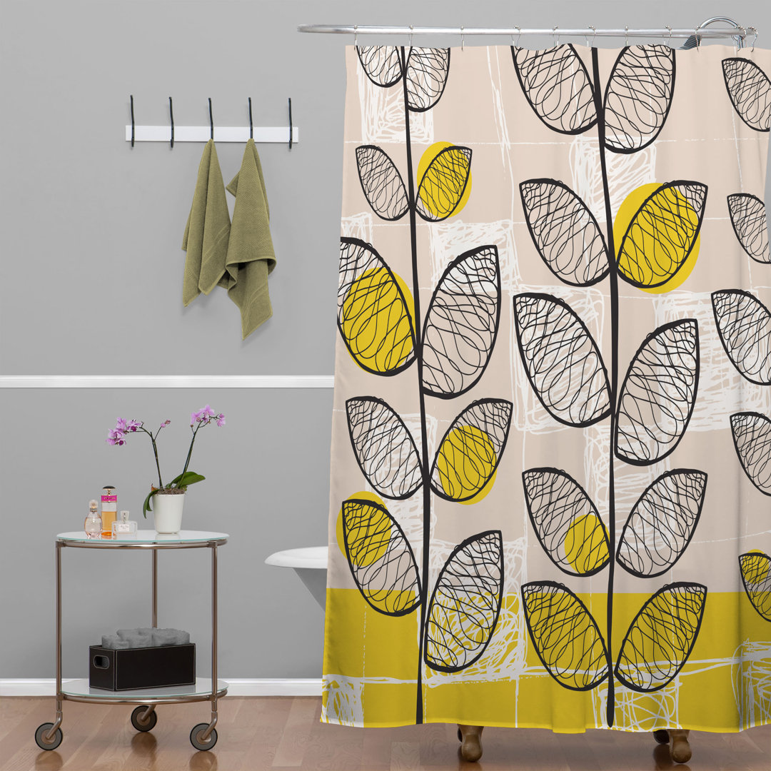 Floral Shower Curtain East Urban Home