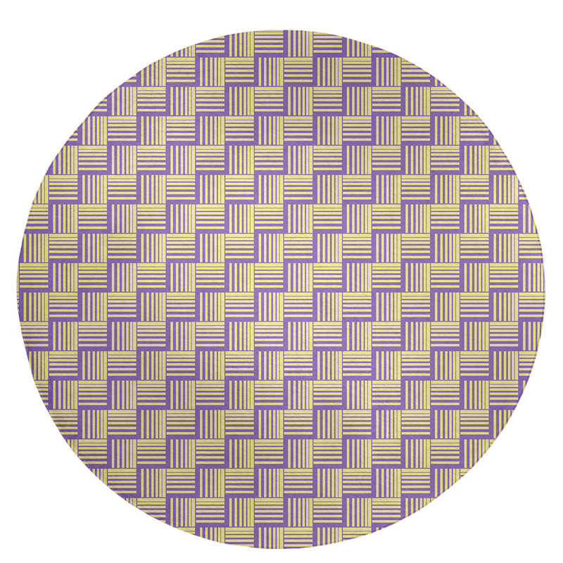 Chenille Indoor Rug, Round 5'