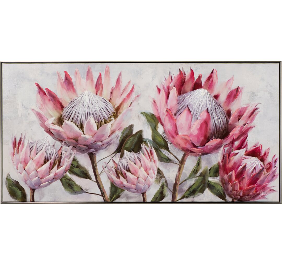 Gerahmtes Leinwandbild Pretty Protea III