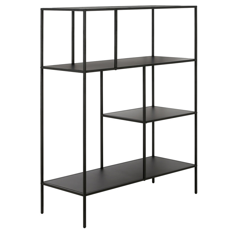 Winthrop 121.92cm H x 91.44cm W Steel Standard Bookcase, Blackened Bronze