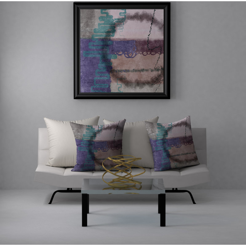 Abstract Reversible Throw Pillow, 18" x 18"
