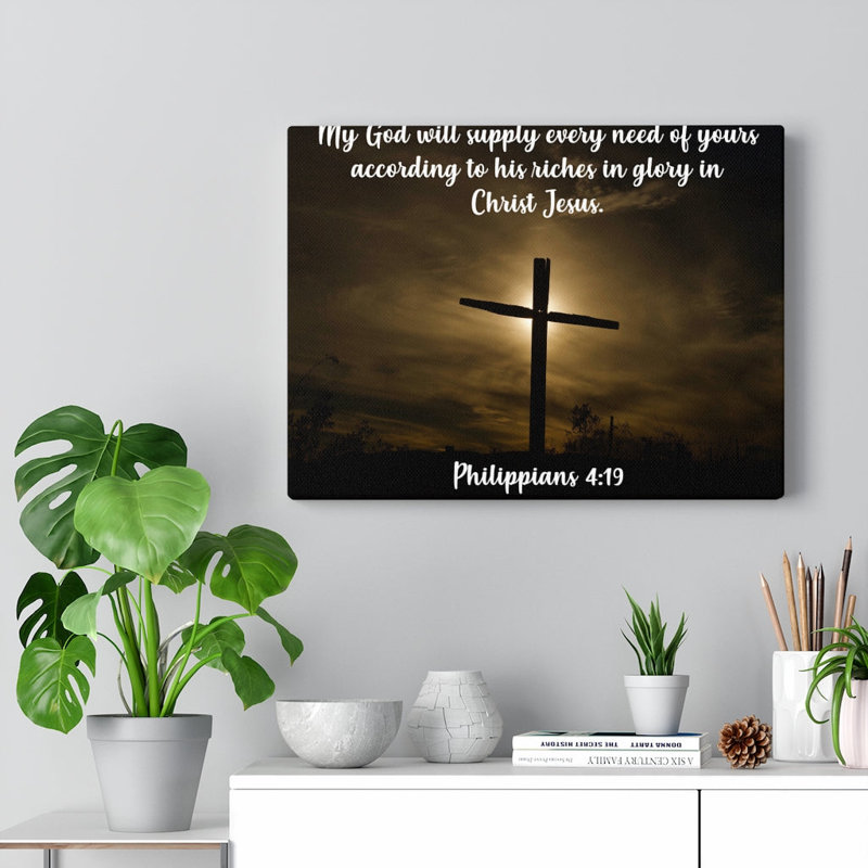 All Your Need Philippians 4:19 - Wrapped Canvas Print, 46cm H x 61cm W