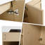 Ensemble de meuble-lavabo sur pied simple 48 po, meuble-lavabo sur pied avec lavabo en résine, 3 portes et 2 tablettes