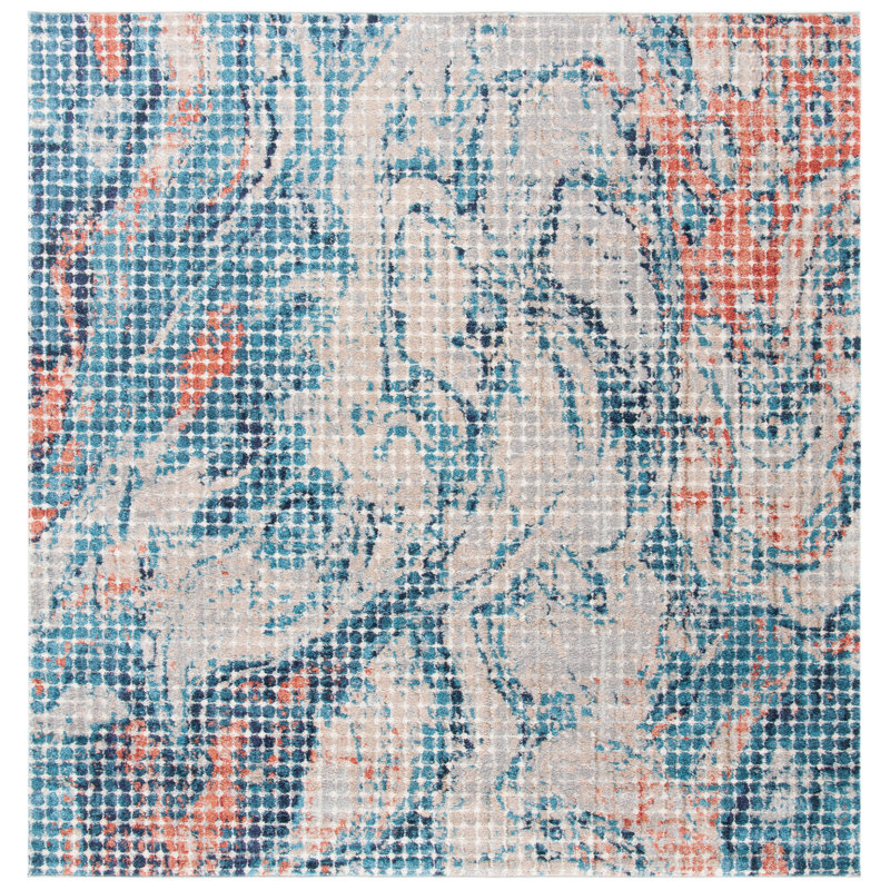 Viar Performance Abstract Rug, Square 6'7"
