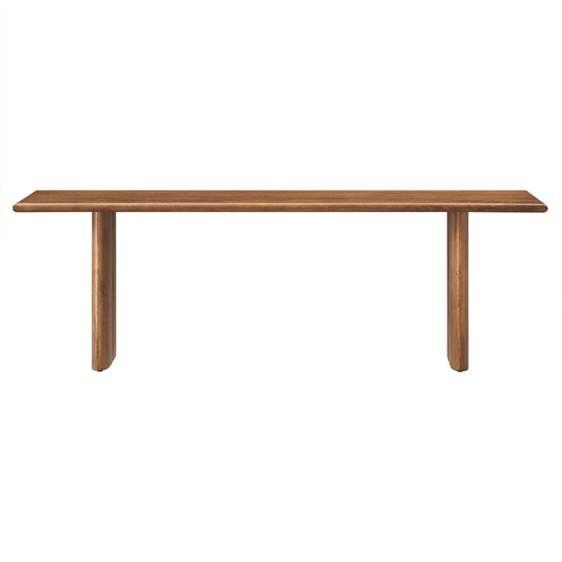 Banc en bois Amistad par Modway, Noyer, H 18,5 po x l 58 po x P 15 po