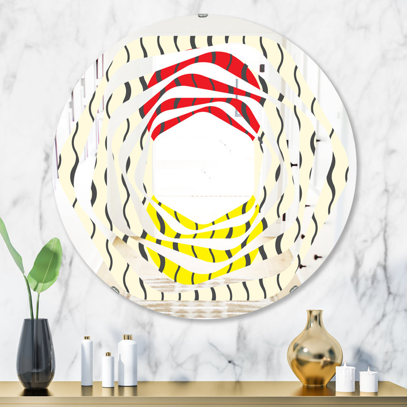 Miroir mural Whirl Wave, H 24 po x l 24 po