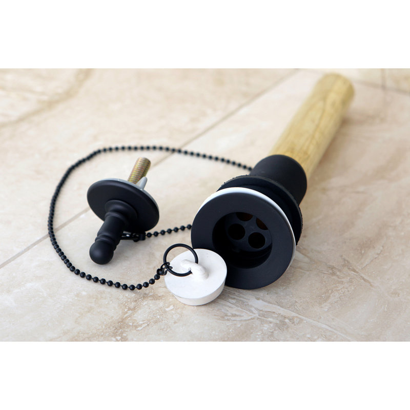Kingston Brass Vintage Brass Chain and Plug Bathroom Sink Drain with Overflow, 20 Gauge, Oil Rubbed Bronze
