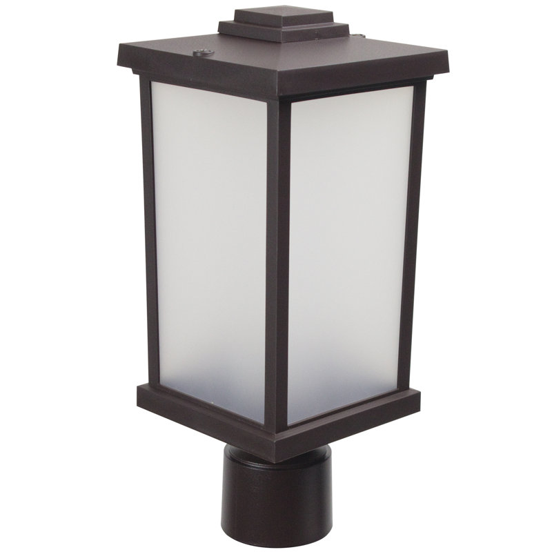 Artisan Square Post Top Fixture with Frosted Acrylic Lens, Bronze, 4000K