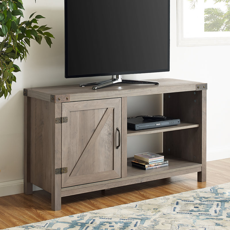 Jenneen Unfinished TV Stand for TVs up to 50", Grey Wash