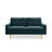 70''Velvet Square Arm Modern Style Sofa With Golden Leg-903016199
