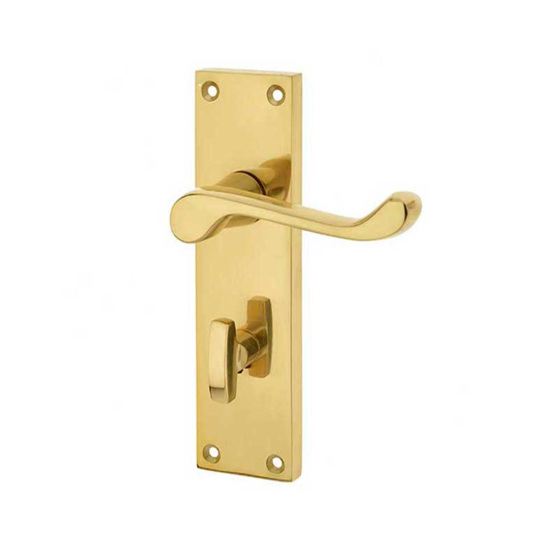 Privacy Door Handle, Polished Brass