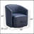 Faux Leather Swivel Barrel Chair-1516826004
