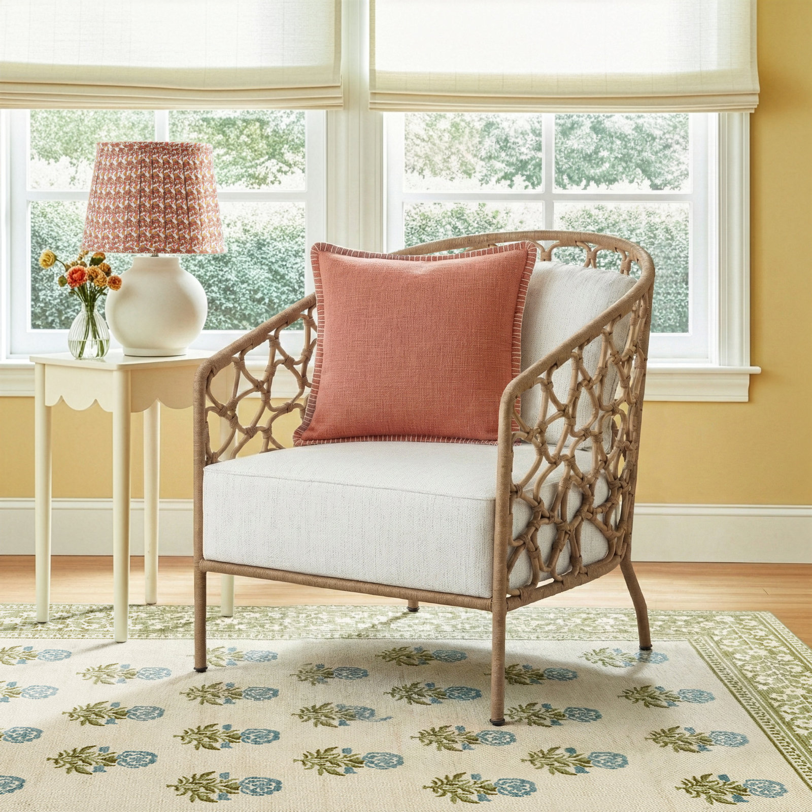 Adalard Barrel Chair, Brown