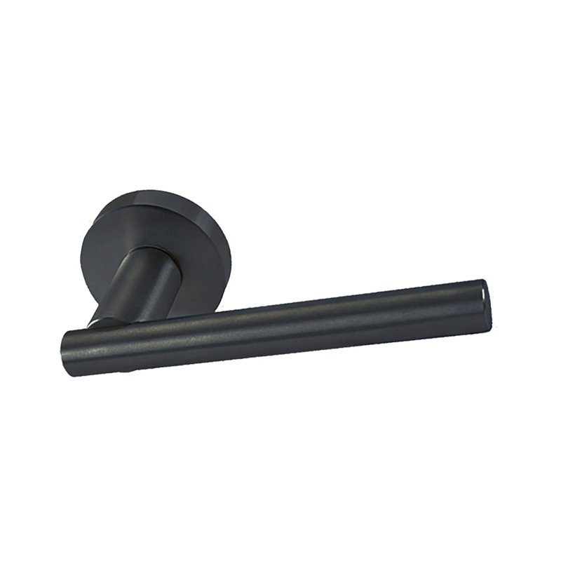 Full Double Dummy Door Lever Set, Satin Black