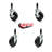 4-Piece Hard Rubber Caster Set