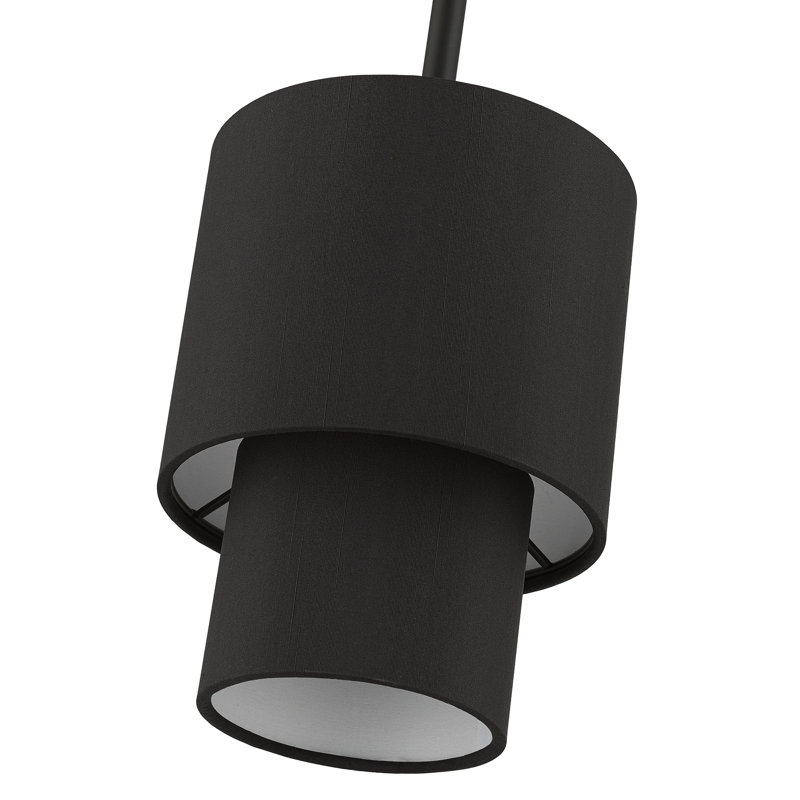 Luminaire suspendu tambour 1 lumière Gebelein, Noir, Noir