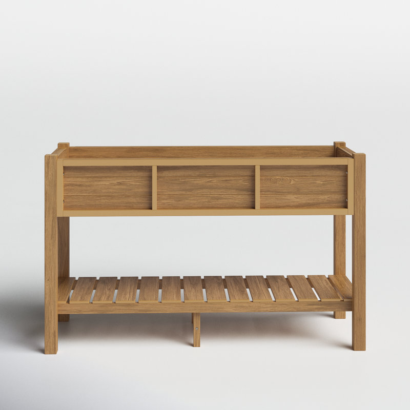 Avreet Elevated Planter, Natural Wood